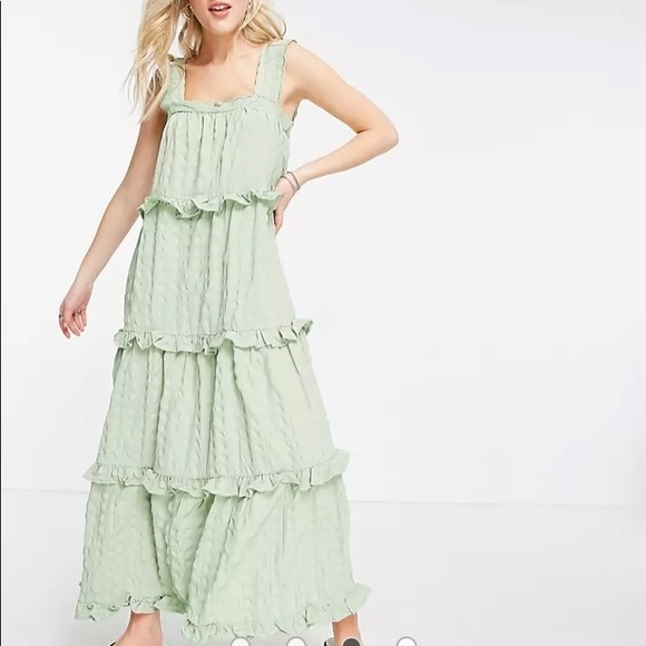 ASOS Ruffled Maxi Dress size 8 - Picture 4 of 8